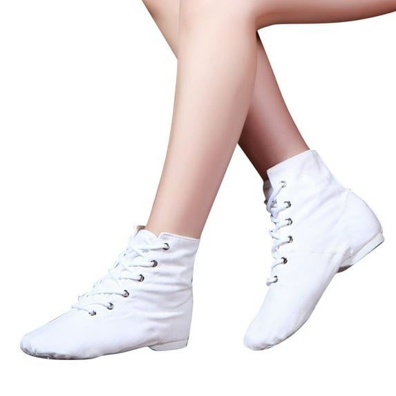 Jazz Shoes for Woman Canvas Dance Boots Split Sole Ballroom Dancing Flat,Children Shoes Dance Shoes Warm Dance Ballet Performance Indoor Shoes Yoga Dance Shoes