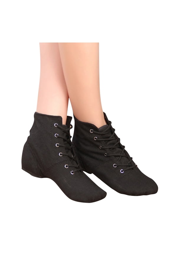 Jazz Shoes for Woman Canvas Dance Boots Split Sole Ballroom Dancing Flat,Children Shoes Dance Shoes Warm Dance Ballet Performance Indoor Shoes Yoga Dance Shoes