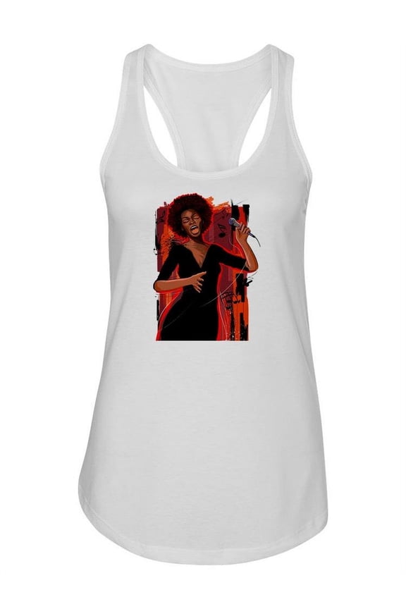 Jazz Singer Design. Tank Women -Image by Shutterstock, Female Small