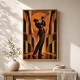 Jazz Trumpet Player Deco Music Burnt Orange Retro Printing Poster Art ...