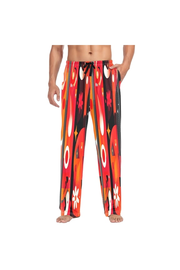 Jazz and Rhythm Mens Cotton Pajama Pants Long Staple Lightweight Sleep Bottoms with Pockets Breathable