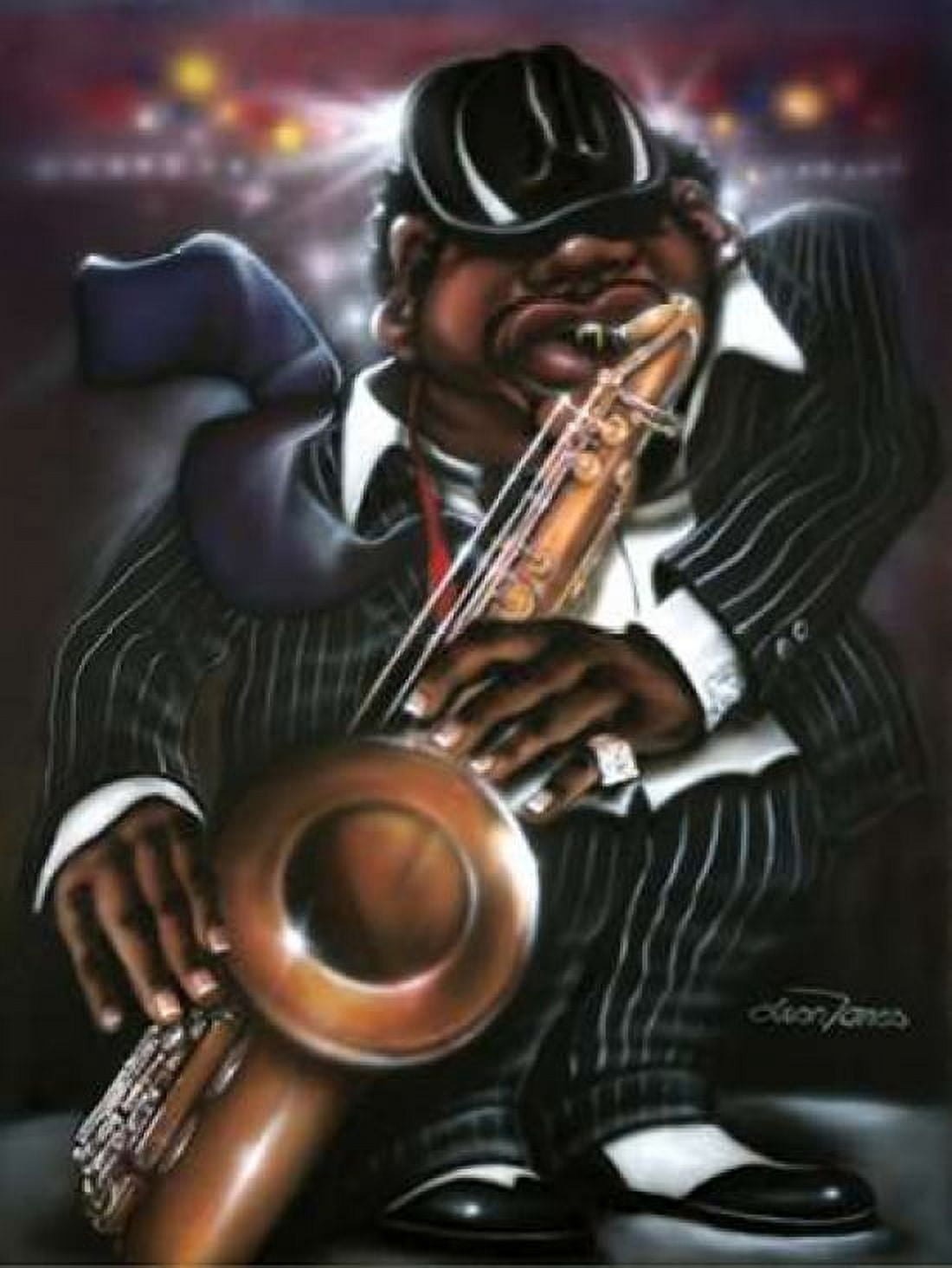 Jazzman Moe Canvas Art - Leonard Jones (18 x 24)