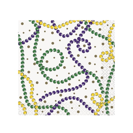 Jazzy Mardi Gras Beverage Napkins