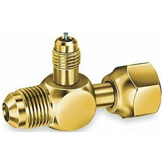 Jb Industries 1/4" Access Valve Tee w/ Flare Nut,Brass A31853