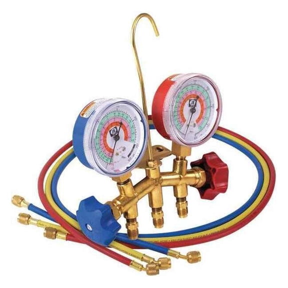 Jb Industries Manifold Gauge, 2-Valve M2-5-410A-SS