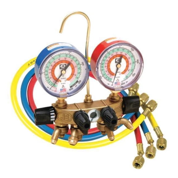 Jb Industries Manifold Gauge, 4-Valve 26200-310