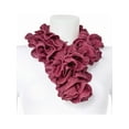 thumbnail image 1 of JbSP - Designer Dark Pink Knitted Frill Fashion Scarf (56x), 1 of 3
