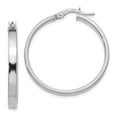 thumbnail image 1 of JbSP's 14k White Gold Polished Hoop Earrings, 1 of 2