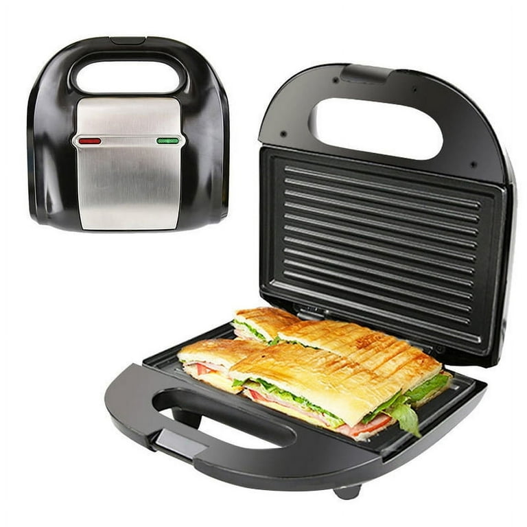 Odomy Sandwich Maker, Sandwich Toaster Maker Machine with Heat-Resistant Handles for Home Cooks Toasties, Breakfast Indoor & Outdoor, Size: 36, Black