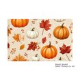 thumbnail image 1 of Jbralid Autumn Pumpkin Leaves Pattern Linen Placemat Set of 8 for Home Kitchen Table Decor 12x18 inch, 1 of 5