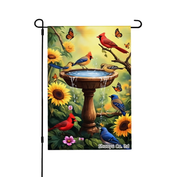 Jbralid Colorful Birds And Sunflowers Garden Flag For Spring Summer Home Outdoor Garden Yard Door Decor 12x18 inch