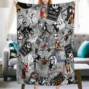 Jbralid Cute Halloween Blankets for Women Men, Halloween Blankets and Throws for Adults, Spooky Blanket, Fall Throw Blanket for Couch 40x50 in