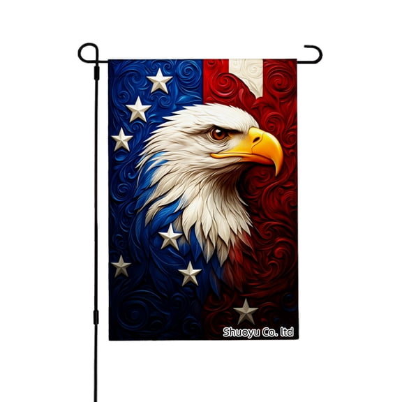 Jbralid Flag With Stars And Stripes Design For Spring Summer Home Outdoor Garden Yard Door Decor 12x18 inch