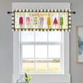 thumbnail image 1 of Jbralid Hello Summer Popsicle Ice Cream Rod Pocket Polyester Curtain Valance for Kitchen Windows, 1 of 5