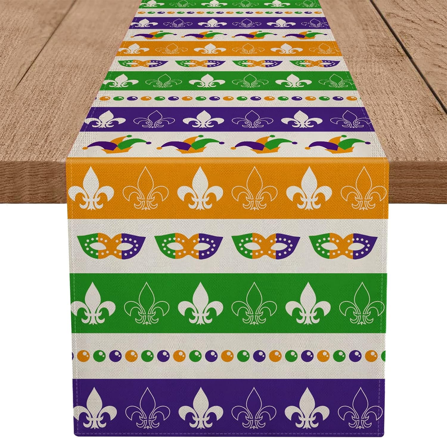 mardi gras beaded table runner