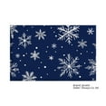thumbnail image 1 of Jbralid Snowflake Pattern Navy Blue Linen Placemat Set of 6 for Home Kitchen Table Decor 12x18 inch, 1 of 3