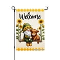 thumbnail image 1 of Jbralid Welcome Garden Gnome And Cow Sunflower Flag For Spring Summer Home Outdoor Garden Yard Door Decor 12x18 inch, 1 of 5