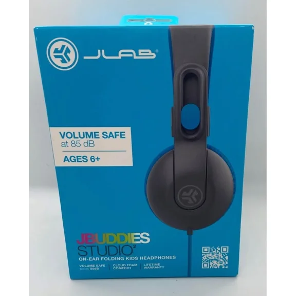 Jbuddies Studio 2 Wired Kids Headphones - Black/Blue
