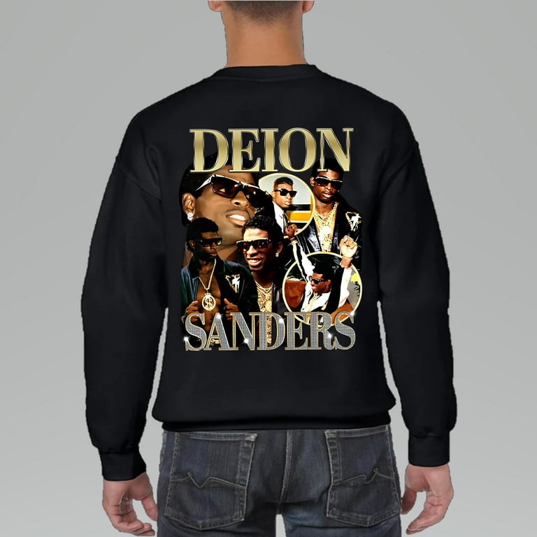 Jc On Deion Sanders Shirt Unisex Sweater Back Side Print for Men and Women up to Size 4XL Walmart