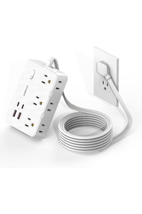 Power Strip 6-Outlets Surge Protector Power Strip 5ft Long Extension Cord