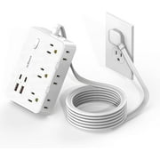 JcBlaon Power Strip 6-Outlets Surge Protector Power Strip 5ft Long Extension Cord