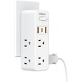 thumbnail image 1 of JcBlaon Power Strip Surge Protector Adapter, 6 AC Outlets 3 USB Ports Outlet Extender, White, 1 of 8