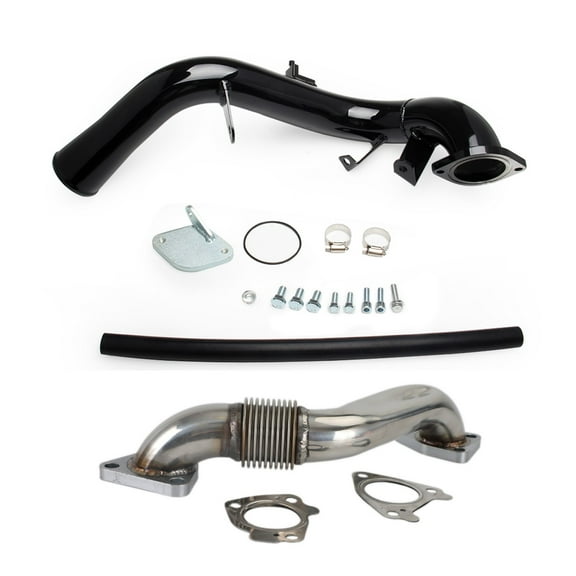 Jcarpart Replacement Kit & Passenger Up-Pipe & Intake Tube for Chevrolet GMC 2500 3500 LMM 6.6L Duramax 2006-2007