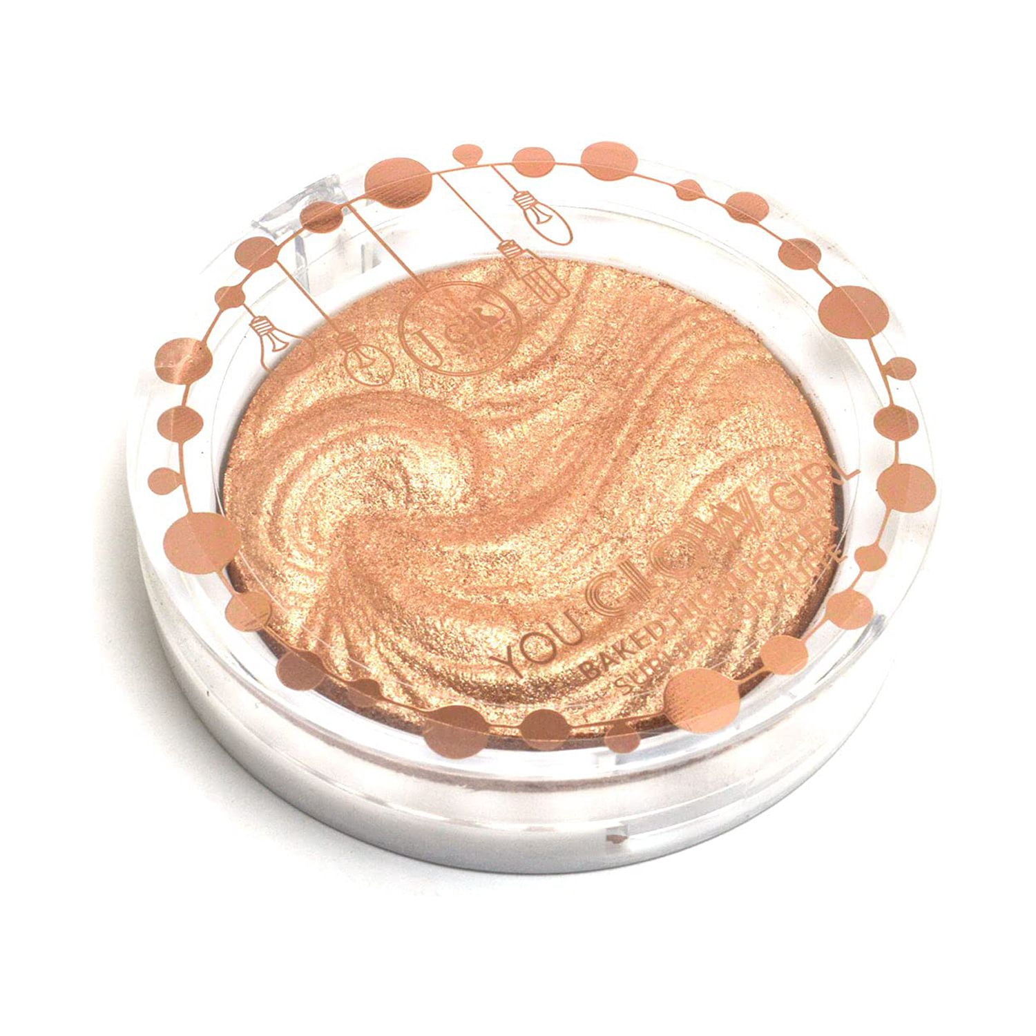 J. CAT BEAUTY You Glow Girl Baked Highlighter – Farbe Twilight, Für Strahlenden Teint & Lidschatten