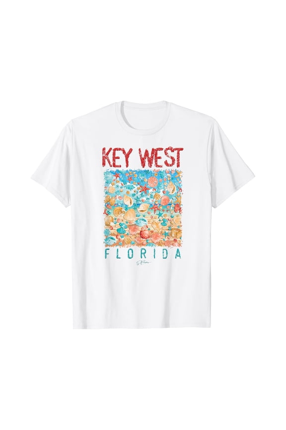 Jcombs: Key West Fl Seashell Rain T-Shirt