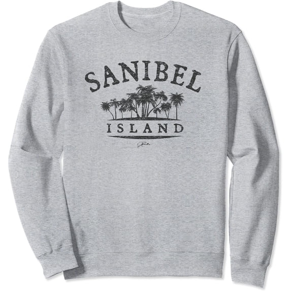 Tree Plan In Graphics Jcombs Sanibel Island Fl Palm Trees On Beach Graphic Sweatshirt ...