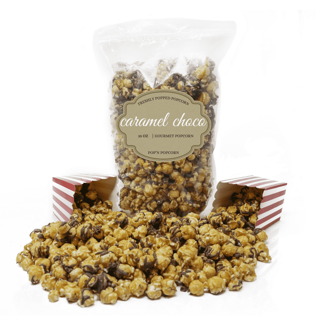 Jd's Snack Chocolate Covered Caramel Pop Corn - Caramel with Choco, 35 oz