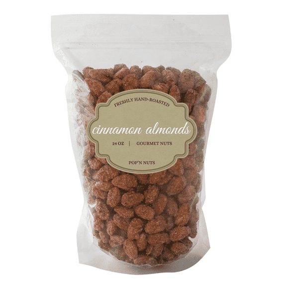 Jd's Snack Factory Roasted Almonds – Cinnamon Candy Coated Almonds, 24 oz (1.50 lb)
