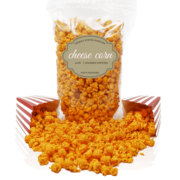 Jds Snack Factory Cheese Popcorn - Big Cheesy Cheddar Snack in Resealable Bag, 12 oz
