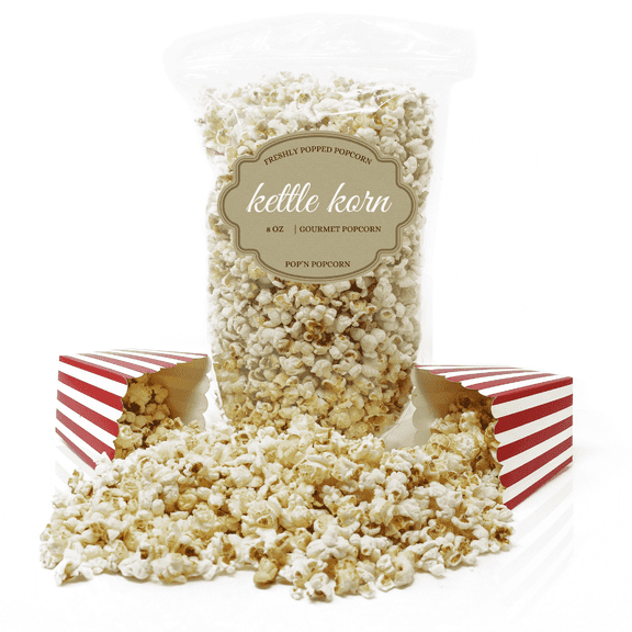 Jd's Snack Factory Kettle Corn Popcorn - Pre Popped and Ready to Eat Kettlecorn, 8 oz