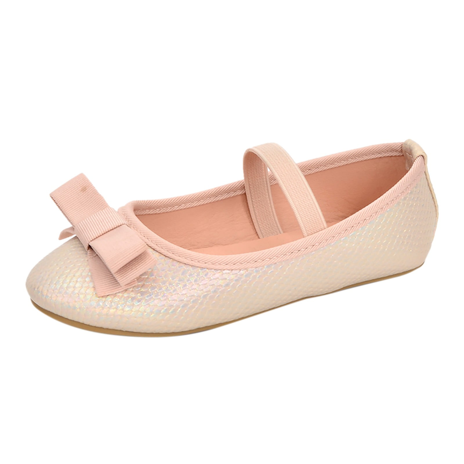 Girl Shoes Size 12 Children Shoes Flat Shoes Shoes With Sequins Bowknot Girls Dancing Shoes 2 Year Old Shoes Girl Girls Tennis Shoes Girls' Shoes Pu Pink 5