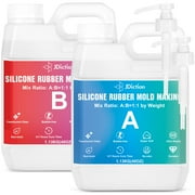 Jdiction Silicone Mold Making Kit 5lb80oz; 2-Part Super Elastic Liquid Silicone Mold Maker, Fast Cure Soft Mold Making Silicone Rubber