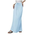 thumbnail image 1 of Jdkau Skirts for Women Flowy Summer Skirts High Waist A Line Skirt Casual Floral Boho Skirt Long Skirts for Women Trendy（Sky Blue,XL）, 1 of 9