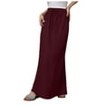 thumbnail image 1 of Jdkau Skirts for Women Flowy Summer Skirts High Waist A Line Skirt Casual Floral Boho Skirt Long Skirts for Women Trendy（Wine,XL）, 1 of 9