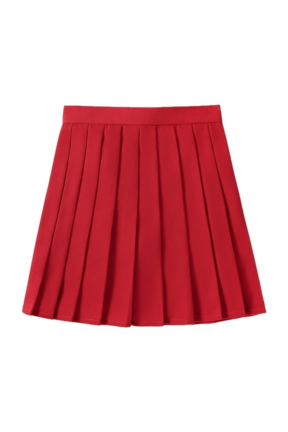 Skirts for Women Pleated Skirts High Waisted Tennis Skirt Athletic Skorts Summer Skirts for Women Workout Golf Skort(Red,L)