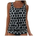 thumbnail image 1 of Jdkau Tankini Tops for Women Plus Size Tankini Tops Blouson Tankini Tops Polka Dot Loose Fit Swim Tops No Bottom（Black,XL）, 1 of 7
