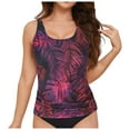 thumbnail image 1 of Jdkau Womens Tankini Tops Tummy Control Tankini Scoop Neck Push Up Swimsuit Top Backless Swim Tankini Top for Women No Bottom（Purple,XL）, 1 of 9