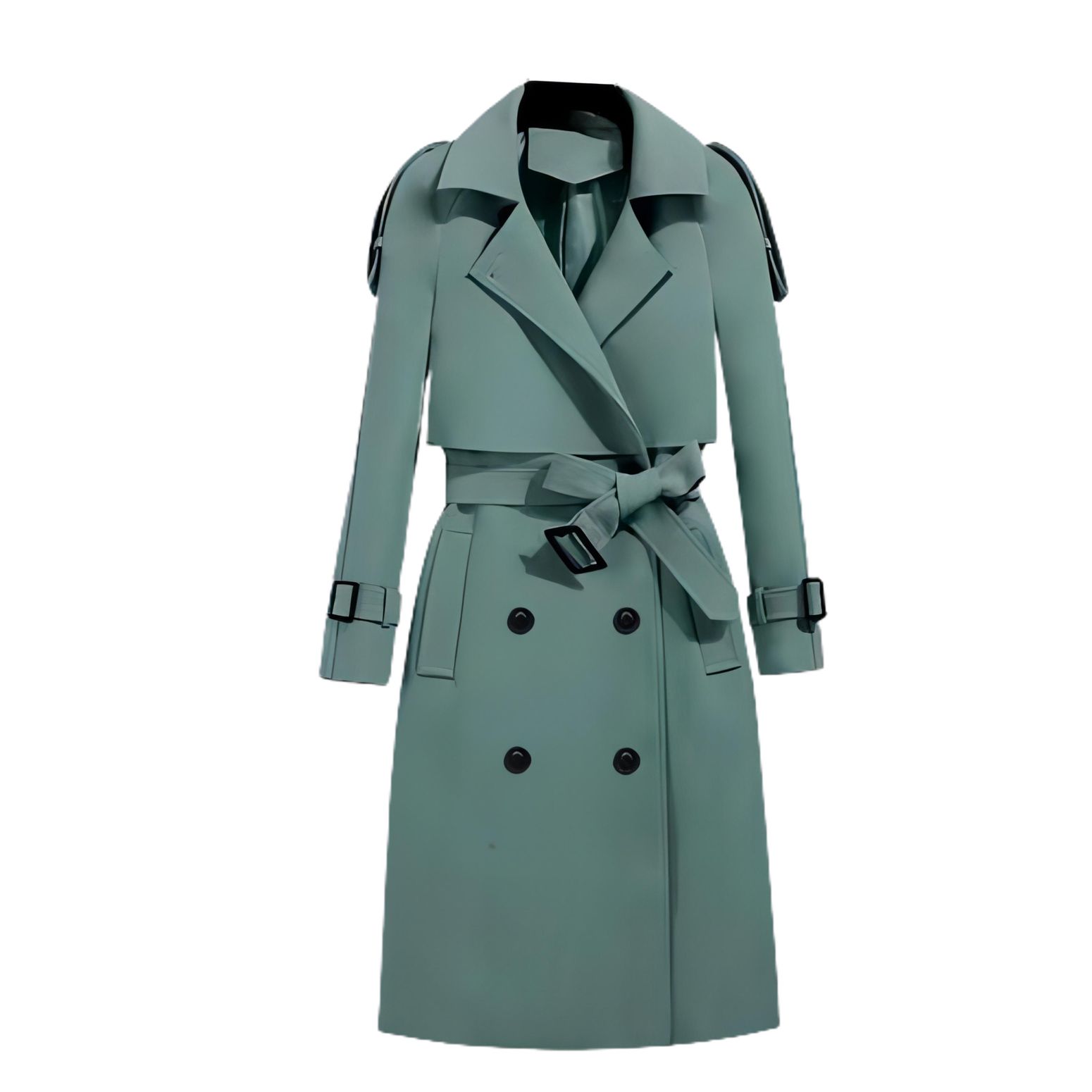 3530298 Bordeaux Ruffle Sleeve Trenchcoat
