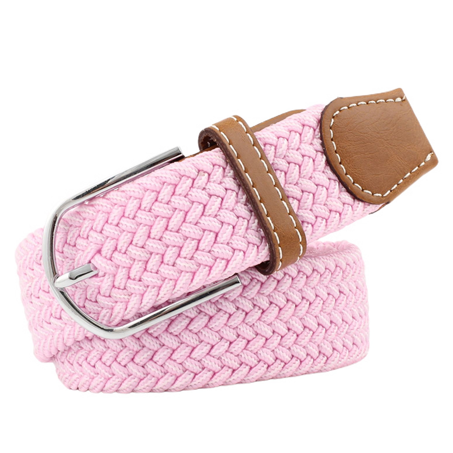 Pink Stretch faux Leather Belt Pink Faux Leather Skinny Belt | Avara main image 2