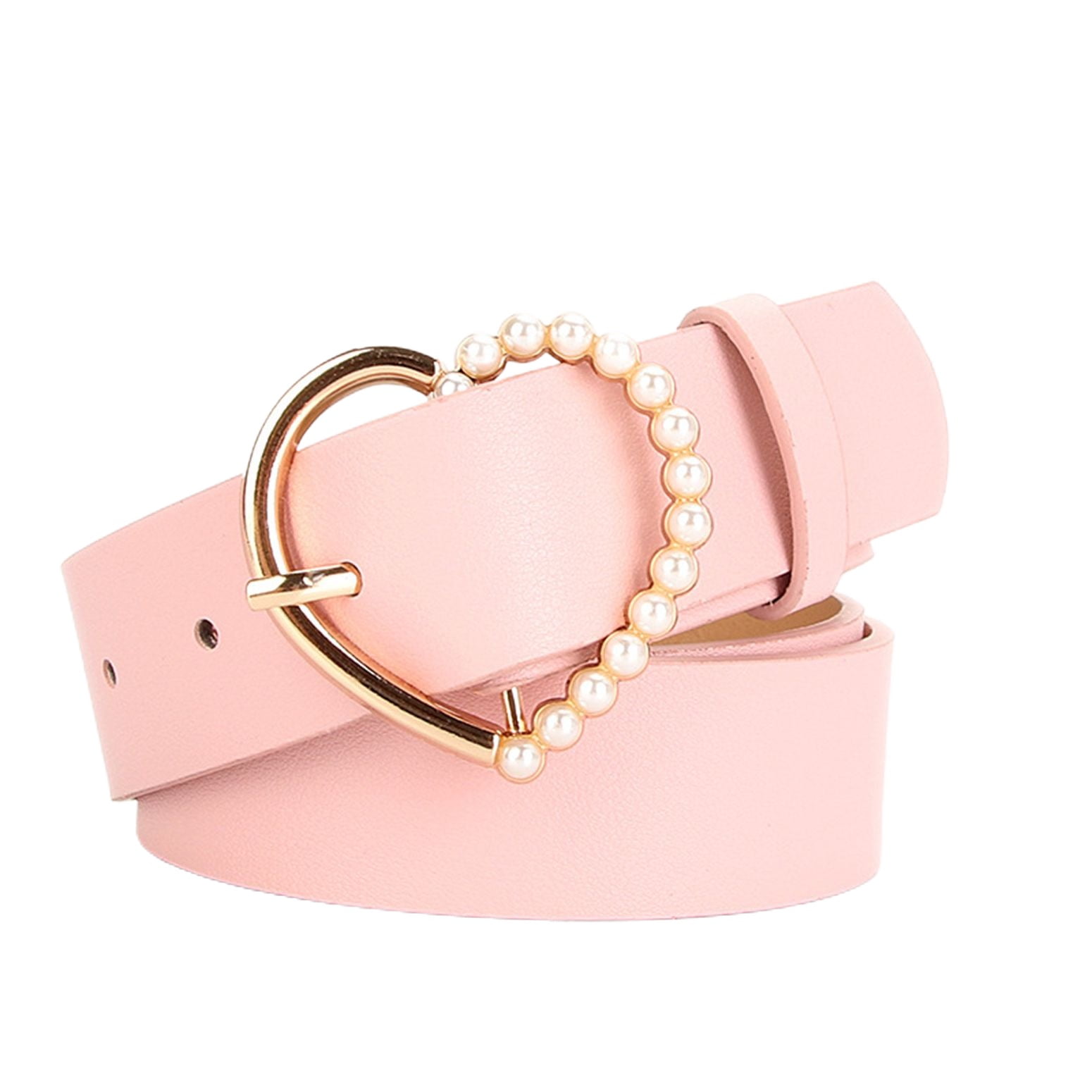 9932 Women\'s 1 Inch Belt With Pearl & Heart Keppers, Leather Accessory Women\ main image 2