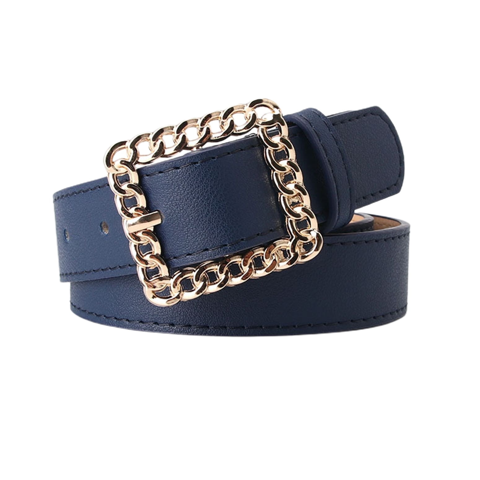 Jdlsppl Women's Faux Leather Belt Gold Tone Casual Fashion Cutout Square Metal Bucklet Chunky Belts For Dress Navy One Size - Walmart.com Jdlsppl Women's Faux Leather Belt Gold Tone Casual Fashion Cutout Square Metal Bucklet Chunky Belts For Dress Navy One Size - Walmart.com