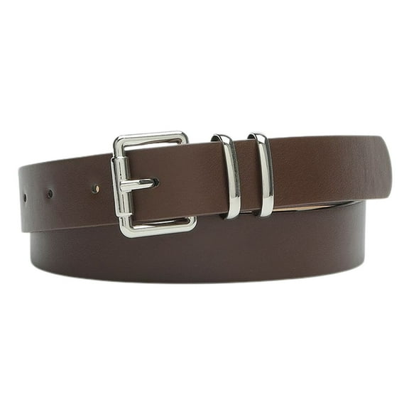 Jdlsppl Women's Faux Leather Belt Metal Buckle Fashion Vintage Classic Spring Casual Square Winter Summer Coffee X-Small-Large