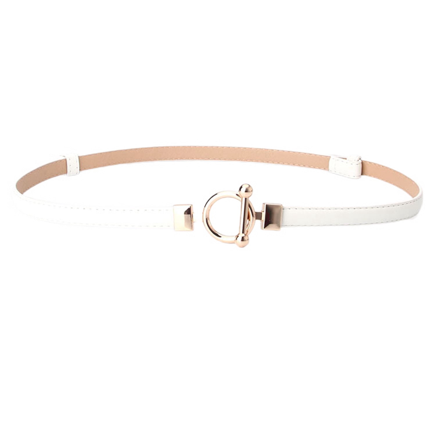 Elegant Belt with Gold Buckle WHITE Buy Women main image 3