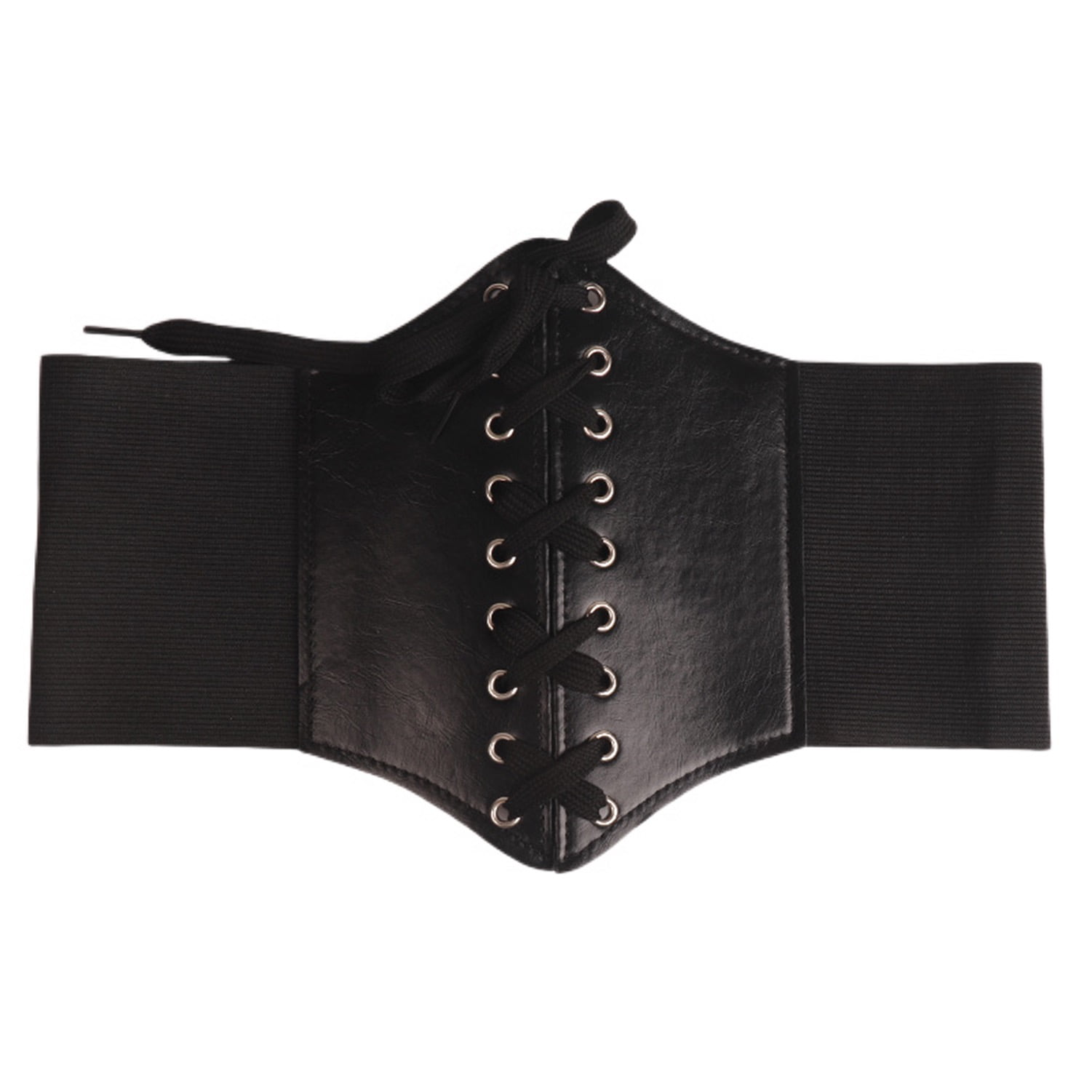 Women\'s Black Wide Belt For Dresses Vintage Chunky Thick Leather Waist Belt 11 Cm 4 Inch Black Leather Wide Waist Belt, Maxi Oversized  main image 2