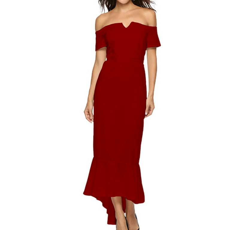 Women's off-the-shoulder Slim Bodycon Dresses Women's off-the-shoulder Slim Bodycon Dresses