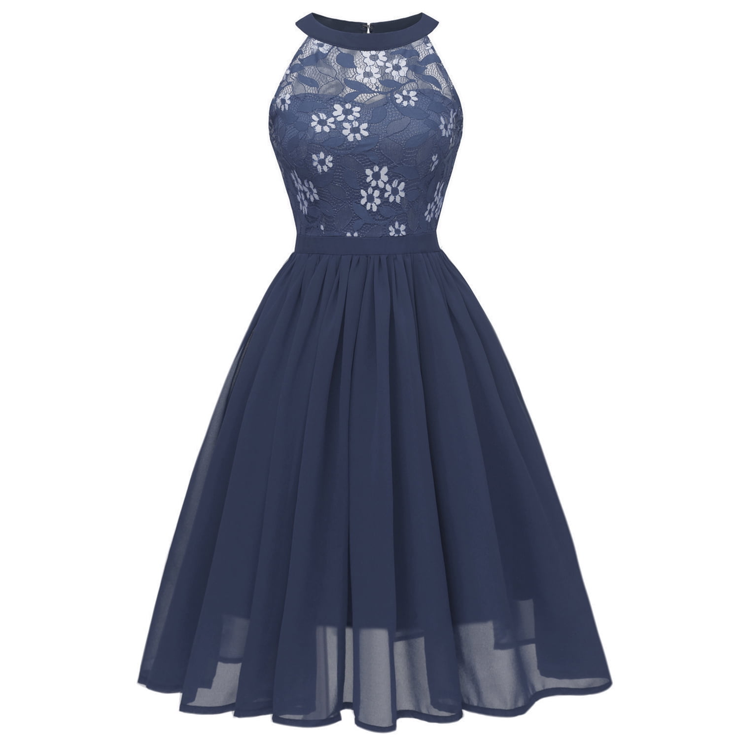 formal & gown fit and flare dresses knee length Fit and Flare Short Dress E101 by Nox Anabel 2 / Black main image 1